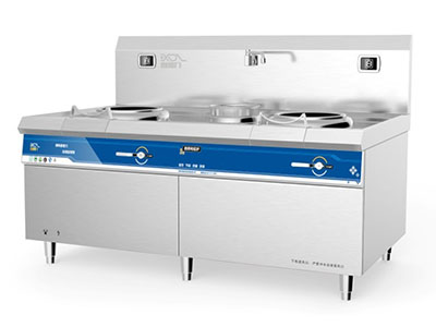 電磁雙頭單尾小炒爐