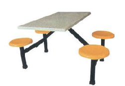 玻璃鋼四人餐桌