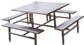 不銹鋼八人方桌