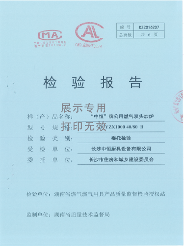 燃?xì)獬礌t檢驗(yàn)報(bào)告